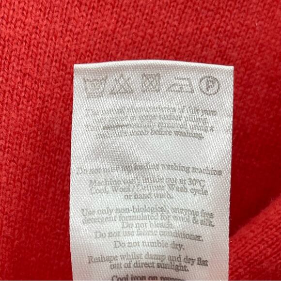 Pure Collection 100% Cashmere V-Neck Coral Pull Over Soft Comfy Sweater Size 4 - Picture 7 of 7